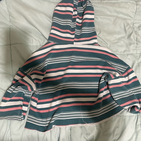 Striped Cropped Hoodie - Picture 2 of 2